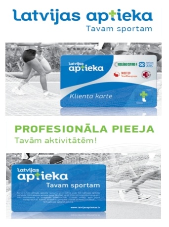 Jaunas priekšrocības LATVIJAS APTIEKAS klientiem - Sudraba karte Tavam sportam